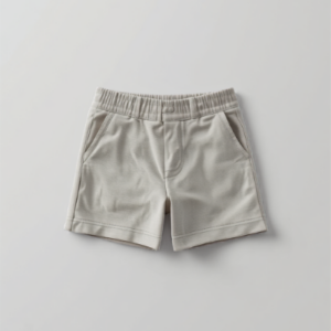 Short en toile blanc en coton bio pour garçon de 3 à 6 ans
