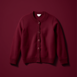 Cardigan boutonné rouge pour fille de 7 à 12 ans