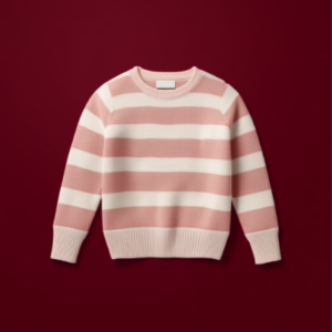 Pull rayé à col rond en fine maille pour fille de 13 à 16 ans