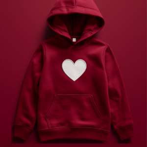 Sweat à capuche imprimé rouge pour fille de 3 à 6 ans
