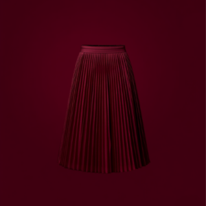 Jupe midi plissée rouge pour fille de 13 à 16 ans