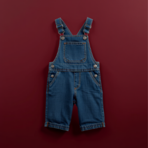 Salopette en jean bleue pour fille de 3 à 6 ans