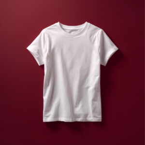 T-shirt blanc à col rond en coton bio pour fille de 13 à 16 ans