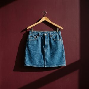 Jupe en jean taille haute pour femme