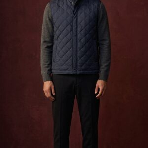 Doudoune sans manches matelassée bleu marine pour homme