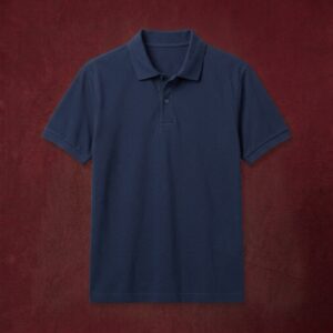 Polo en maille piquée bleue pour garçon de 13 à 16 ans