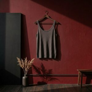 Débardeur en maille fine pour femme