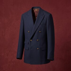 Blazer structuré bleu marine pour homme