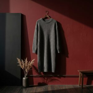 Robe pull en maille pour femme