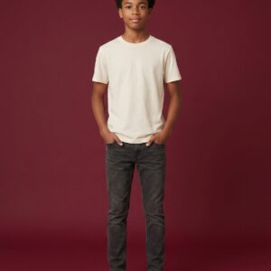 T-shirt col rond en coton bio pour garçon de 13 à 16 ans